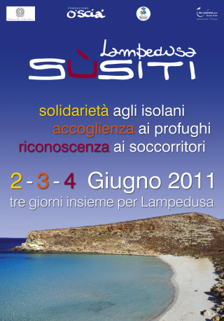 La locandina di Lampedusa Ssiti, 2 3 4 Giugno 2011